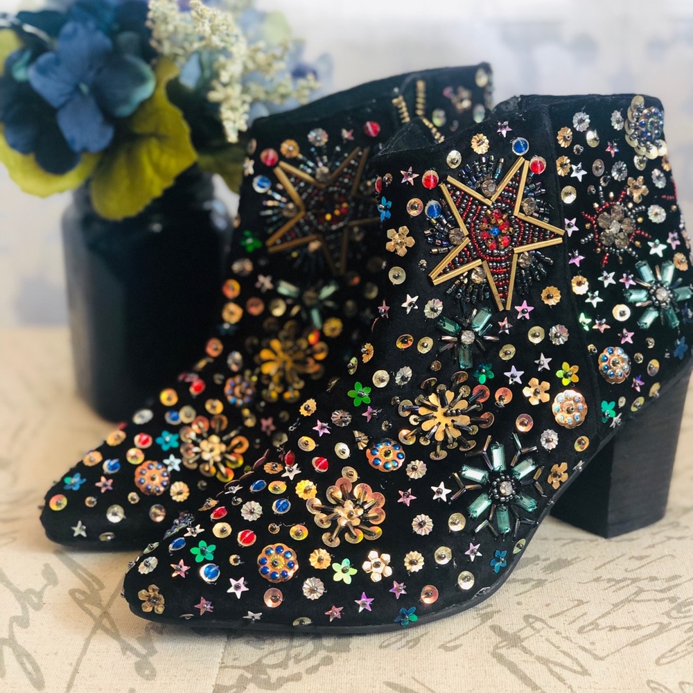 Free People Night Out Ankle Bootie in Black